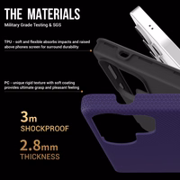 Perfekcionistu trīsstūra korpuss Samsung S928 S24 Ultra violets