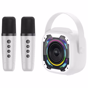 Blavec Портативная Bluetooth-колонка WS-08 Karaoke Idol — 8W с 2 микрофонами (WS08-2MW) белый