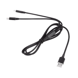 USB-A–USB-C/Lightning kabelis 2 vienā, 1 m