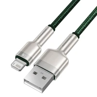 USB kabelis Lightning Baseus Cafule, 2.4A, 1m (zaļš)