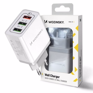 Lādētājs Wozinsky WWC-01 balts (3xUSB / 30W)