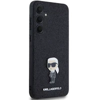 Karl Lagerfeld Fiksēts Mirdzošs Ikonik Logo Metal Pin viedtālruņa apvalks Samsung Galaxy A55 - melns