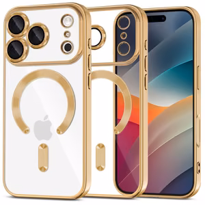 Tech-Protect MagFlex MagSafe Чехол для iPhone 17 Pro Max - прозрачный золотой