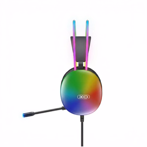 XO vadu austiņas GE11 jack 3,5mm - USB-A melnas RGB mikrofons