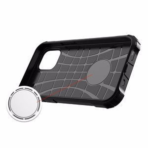 Hibrīda bruņu viedtālruņa apvalks izturīgs aizsargapvalks iPhone 12 Pro Max melns