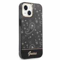Guess GUHCP14MHGBNHK iPhone 14 Plus 6.7 "melns/melns cietais apvalks Bandana Paisley