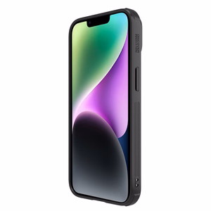 Nillkin Synthetic Fiber S viedtālruņa apvalks iPhone 14 Plus ar kameras vāciņu, melns