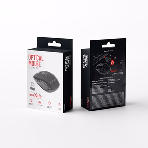 Maxlife Home Office MXHM-02 bezvadu optiskā pele 800/1000/1600 DPI melna