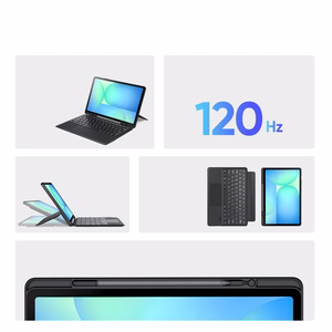 Dux Ducis DK sērijas tastatūras maciņš Samsung Tab S10 FE+ (Plus) ar fona apgaismojumu, melns