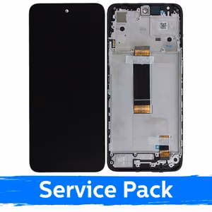 LCD displejs saderīgs ar Xiaomi Redmi 12 4G / Redmi 12 5G / Poco M6 Pro 5G melns ar rāmi (Service Pack)