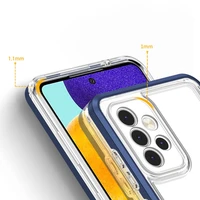 Clear 3in1 viedtālruņa apvalks Samsung Galaxy A73 rāmja gēls zila