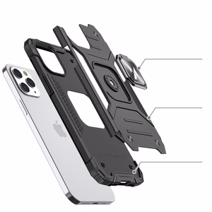 Wozinsky Ring Armor Case statīvs izturīgs aizsargvāks iPhone 13 Pro Max rozā zelts