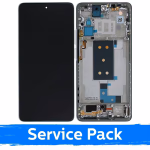 LCD Display Compatible With Xiaomi 11T (11T Pro) With Frame / Moonlight White / (Service Pack)