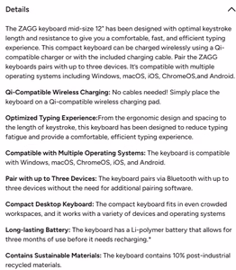ZAGG Pro tastatūra 12 collu-Charcoal-UK (bezvadu uzlāde uz paliktņa)