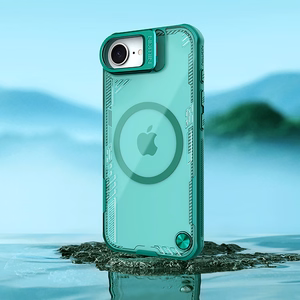 Nillkin Iceblade Prop magnētiskais viedtālruņa apvalks ar statīvu iPhone 16e - zaļš