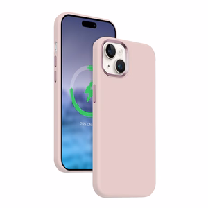 Crong Color Cover LUX Magnetic vāciņš ierīcei iPhone 15 Plus, saderīgs ar MagSafe, rozā