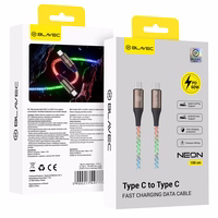 Blavec Kabel Neon - TYP C na Typ C - PD 60W 3A 1 metre (CNE-CC3L1) luminous RGB