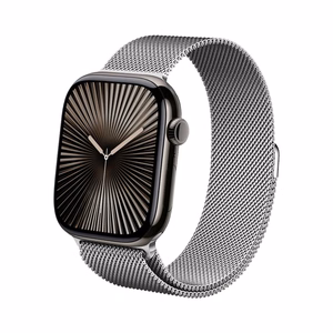 Crong Milano Steel nerūsējošā tērauda siksniņa Apple Watch 44 / 45 / 46 / 49 mm, sudraba krāsā