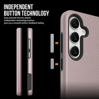 Perfectionists Trīsstūra korpuss Samsung S926 S24 Plus/S936 S25 Plus rozā zelts