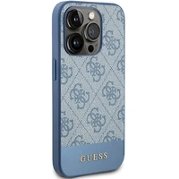 Guess 4G Stripe Collection viedtālruņa apvalks iPhone 15 Pro - zils
