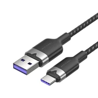 USB 2.0 A uz USB-C 6A Vention CTOBF 1M kabelis (melns)