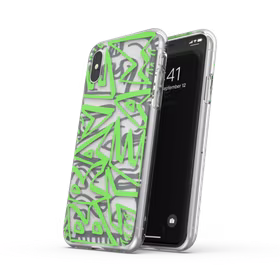 DIESEL Caurspīdīgs maciņš Snap AOP FW20 IPHONE X/XS melns/zaļš