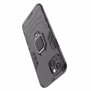 Ring Armor viedtālruņa apvalks iPhone 14 Pro bruņu vāciņš ar magnētisko turētāju un gredzenu melns