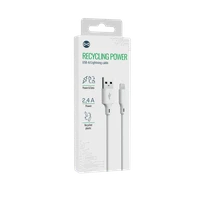 Forever pārstrādājams kabelis USB-A - Lightning 1,5m 2,4A HDKR12-AL-00 balts