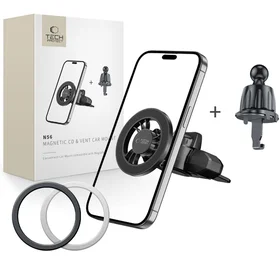 Tech-Protect N56 magnētiskais MagSafe automašīnas turētājs CD slotam - melns