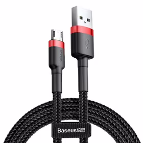 Baseus Cafule Micro USB kabelis 1.5A 2m (sarkans + melns)