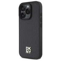 DKNY atkārtota raksta logotipa magnētiskais viedtālruņa apvalks iPhone 16 Pro - melns