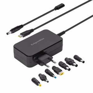 Kruger&Matz universāls klēpjdatoru lādētājs, 90 W, melns