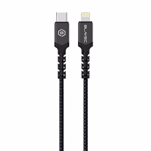 Kabelis Blavec Cable Raptor pīts - Type-C uz Lightning - PD 20W 2,4A 0,5 m Apple CarPlay (CRA-CL24BG05) melns-pelēks