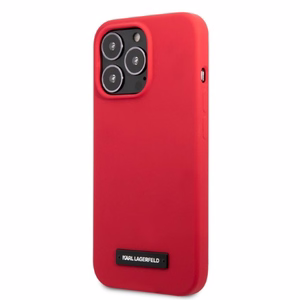 Karl Lagerfeld KLHCP13LSLMP1R iPhone 13 Pro / 13 6.1" cietais apvalks sarkans/sarkans Silikona Plāksne
