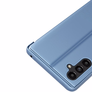 Viedtālruņa apvalks Clear View Case Samsung Galaxy A14 atverams apvalks zils