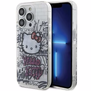 Hello Kitty IML Kitty On Bricks Graffiti viedtālruņa apvalks iPhone 13 Pro / 13 - balts