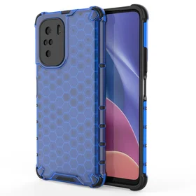 Honeycomb apvalks bruņu apvalks ar TPU buferi Xiaomi Redmi K40 Pro+ / K40 Pro / K40 / Poco F3 zils