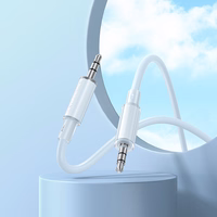 Borofone Kabelis AUX BL21 Lemon - 3,5 mm audio ligzda uz 3,5 mm audio ligzdu - 1 metra garš balts kabelis