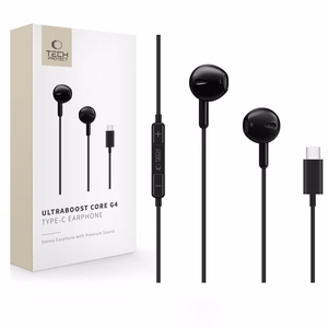 Tech-Protect Ultraboost Core G4 vadu austiņas ar USB-C savienotāju – melnas