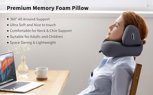 Travel pillow with noise cancellation Reach ANC, gray