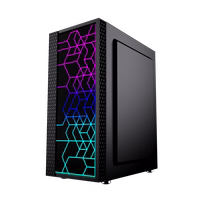 Gembird Fornax 2500 ARGB Gaming ATX computer case, Midi Tower, backlight,  melns