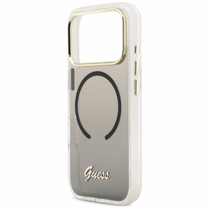 Guess IML Gradient Script Metal MagSafe Case for iPhone 17 Pro - Black