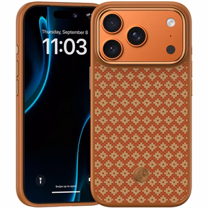 Benks Magnetic Armor Pro Armor Grid Kevlar maciņš ar metāla rāmi 600D (C.K.FL.AP.GD.F069) Iphone 17 Pro, oranžs