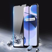 Dux Ducis 9D rūdīts stikls pilnekrāna 9H rūdīts stikls ar rāmi Realme C35 melns (saderīgs ar apvalku)