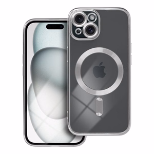 ELECTRO MAG COVER viedtālruņa apvalks saderīgs ar Magnētisko IPHONE 15 sudraba