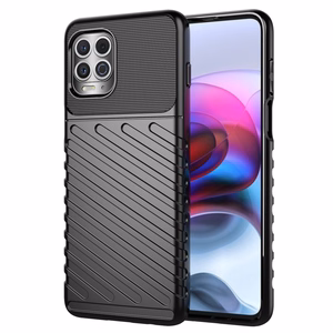 Thunder apvalks elastīgs izturīgs aizsargvāks TPU apvalks Motorola Moto G100 / Edge S melns