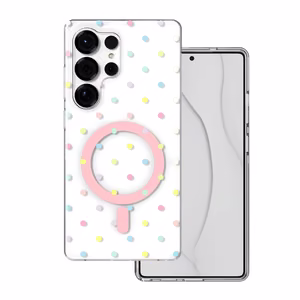 Bubble Dots Mag maciņš Samsung S25 Ultra balts