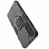 Ring Armor viedtālruņa apvalks Samsung Galaxy S23 bruņots pārsegs magnētiskais turētājs gredzens melns