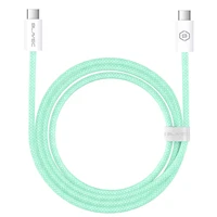 Blavec Kabelis Candy pīnēts - Type C uz Type C - PD 60W 3A 3 metri Apple CarPlay/Android Auto (CCA-CC3GN30) zaļš