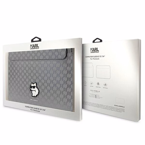 Karl Lagerfeld Saffiano Monogramma Choupette apvalks 14" klēpjdatoram - sudraba